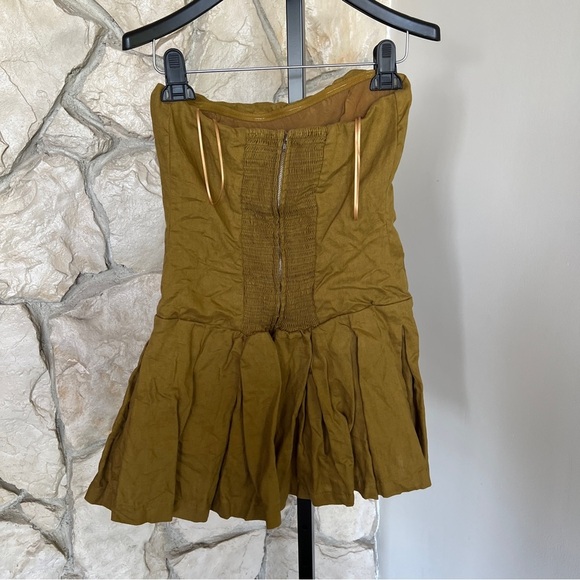 Reformation Isabeli Linen Dress in Ginger - Picture 6 of 7